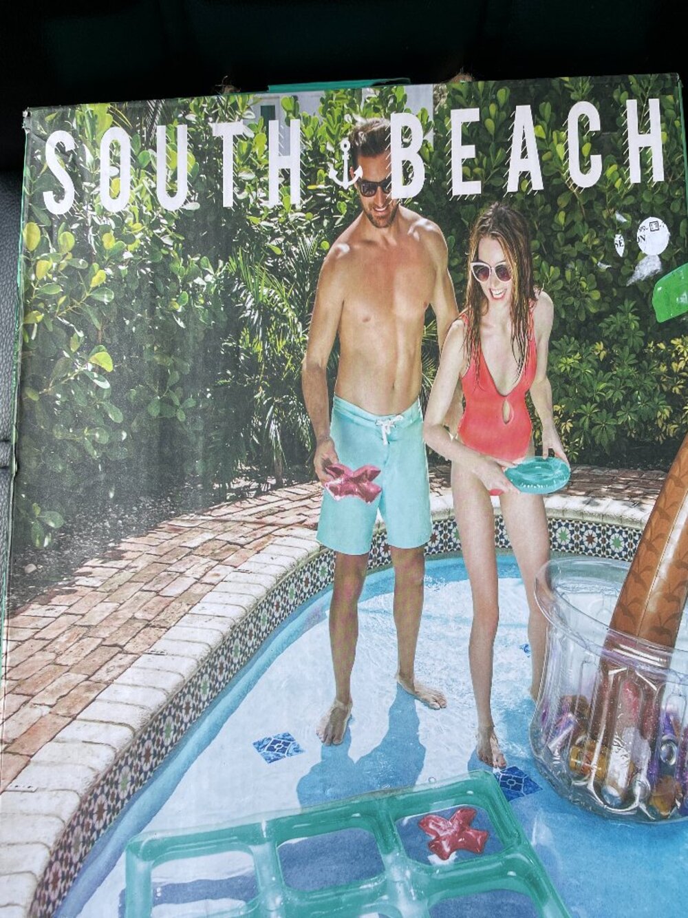 South Beach Inflatable Tic Tac Toe Game-NWT